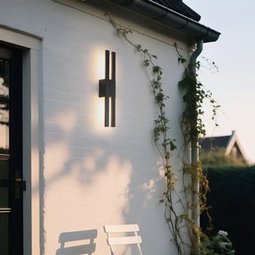 Модерна външна стенна лампа черна с LED 2-светлина IP54 - Jamal