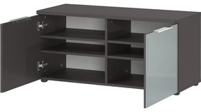 Сив шкаф за обувки с пейка Genova - Germania