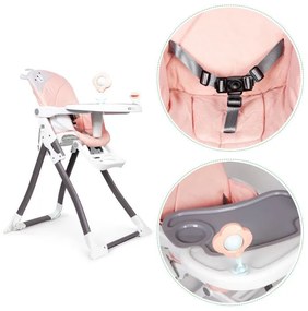 Розов стол за хранене с плюшено мече