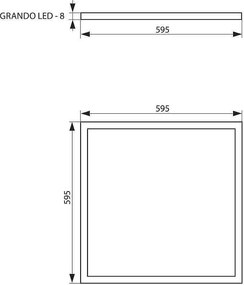 LED панел GRANDO, бял, 40W, 6400K