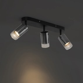 Модерен таванен прожектор Gunmetal 3-Lights въртящ се и регулируем - Drain