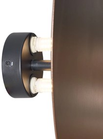 Дизайнерска стенна лампа бронзова органична 32 см 2 светлини - Pulley