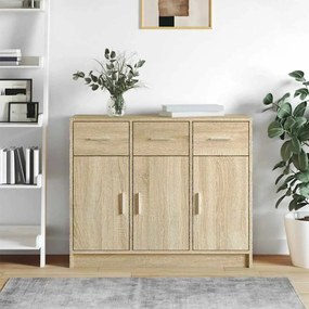 823011 vidaXL Сайдборд, дъб сонома, 91x28x75 см, инженерно дърво