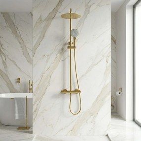 Душ комплект без чучур с термостат Rea Lungo Gold
