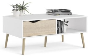 Бяла масичка за кафе , 99 x 60 cm Oslo - Tvilum