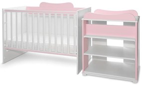 LORELLI Classic Трансформиращо се легло 82/190 см. MULTI БЯЛО/ORCHID PINK