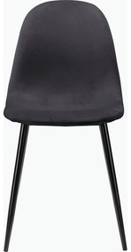 Тъмносиви кадифени трапезни столове в комплект от 4 бр. Monza – Støraa