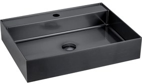 Черна мивка от неръждаема стомана 55x42 cm Aurum – Sapho