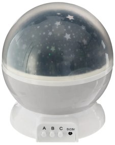 Детски нощен прожектор с батерии atmosphera Cosmos - Сив