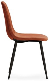 Теракотени тапицирани трапезни столове в комплект 4 бр. Minka – Marckeric