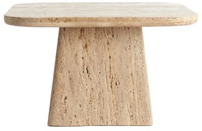 Бежова масичка за кафе с скаменен плот за маса 60x60 cm Kepami – Light &amp; Living