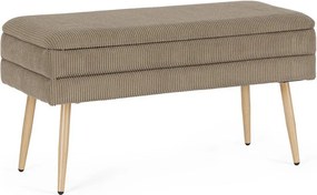 Кафяво-сива подплатена пейка Olga – Bizzotto