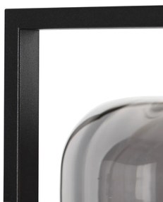 Смарт подова лампа черна с димно стъкло вкл. WiFi ST64 - Qara Down