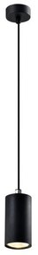 Черна висяща лампа с метален абажур ø 7 cm Tubo - Candellux Lighting