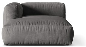 Сив кадифен модул за диван (ляв ъгъл) Martina – Micadoni