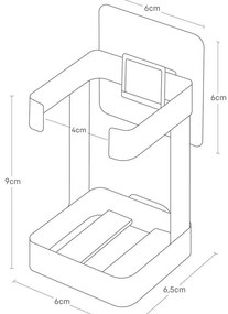 Бял метален държач за устройство за грижа за кожата Film Hook – YAMAZAKI