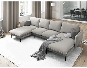 Светлосив U-образен диван Vienna - Cosmopolitan Design
