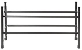 Черен метален телескопичен шкаф за обувки - Compactor