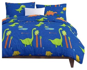 Синьо единично детско спално бельо 140x200 cm Dinolar – Mijolnir