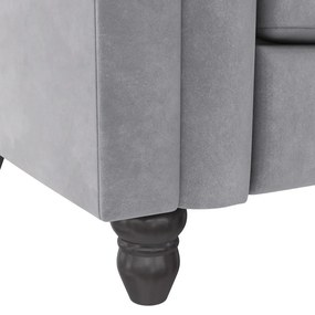 Светлосив кадифен диван 236 cm Felix – Støraa