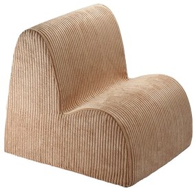 Кафяв детски стол от рипсено кадифе Cloud – Wigiwama