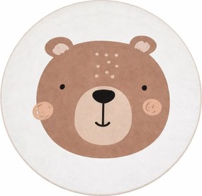 Кафяв/кремав детски килим подходящ за пране ø150 cm Teddy Bear – Mila Home