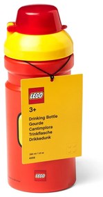 Червена бутилка за вода с жълт капак , 390 ml Iconic - LEGO®