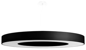 Черно висящо осветително тяло с текстилен абажур ø 90 cm Galata Slim – Nice Lamps