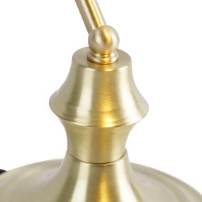 Класическа нотариална лампа златиста с опушено огледално стъкло - Banker