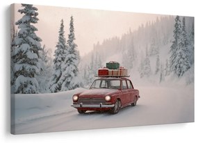 Картина на платно – Коледна кола на сбъднати желания