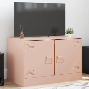 841633 vidaXL ТВ шкаф, розов, 67x39x44 см, стомана