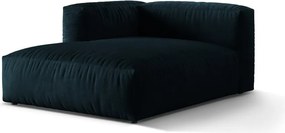 Тъмносин кадифен модул за диван (ляв ъгъл) Martina – Micadoni
