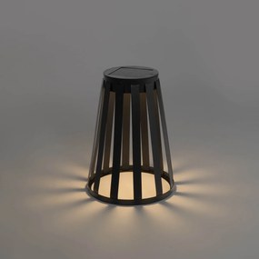 Външна настолна лампа черна с LED 3-степенна димираща соларна и акумулаторна - Penny