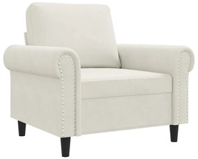 359517 vidaXL Кресло, кремаво, 60 см, кадифе