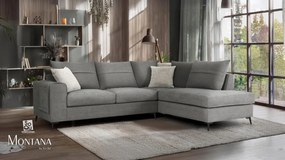 Ъглов диван Hannah-Сиво специално-Ляво