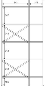 Етажерка за книги в дъбов декор в естествен цвят 58x175 cm Ara - Marckeric