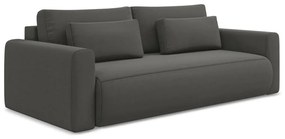 Тъмносив кадифен разтегателен диван с място за съхранение 238 cm Kapua – Makamii