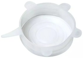 Комплект 6 бр. силиконови капаци Kinghoff KH 1902, -40 до 230°C, Плътно и херметично прилепване, Многократна употреба, Универсални, Прозрачен