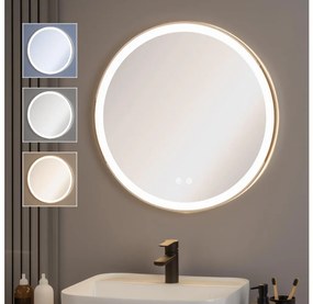 Brilagi-LED димируемо огледало с подгряване и подсветка ALU PRO LED 18W/230V Ø 60 см IP44, лъскав хром