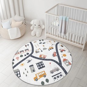 Детско килимче за игра подходящо за пране ø100 cm World Around Me – Mila Home