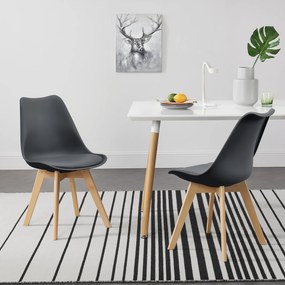 Комплект 4 трапезни стола Fläten 81x49 см сиви