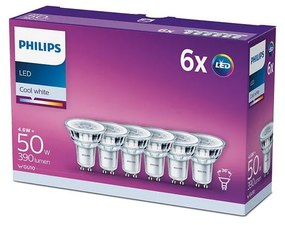 К-кт 6 бр. LED крушки Philips GU10/4,6W/230V 4000K