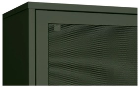 Тъмнозелено метално шкафче с плъзгащи се врати 90x180x40 cm Veep – Unique Furniture