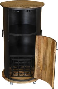 Черен метален шкаф за вино за 9 броя бутилки, 60x115 cm Luni – Interia Home &amp; Living