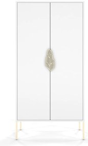 Бял гардероб 80x160 cm Merlin - Skandica