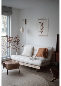 Сив разтегателен диван 140 cm Roots - Karup Design