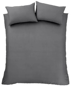 Тъмносиво спално бельо от египетски памук за двойно легло 200x200 cm - Bianca