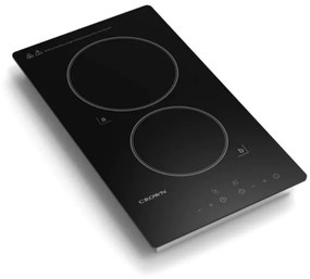 Плот за вграждане с разширяема зона Crown VCP 32D, 3000W, Таймер, Двоен, Тъч скрийн, Черен