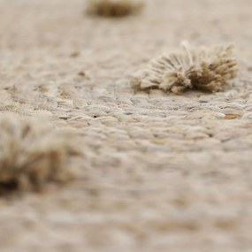 Естествен ръчно изработен килим от юта, ø 140 cm Siska - Nattiot