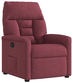 4015545 vidaXL Стол реклайнер, виненочервен, текстил